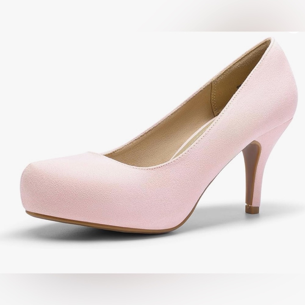 Dream Pairs Tiffany Low Stiletto Heel Dress Platform Pumps Shoe BRAND NEW In Box
